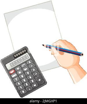 Isolated calculator with icons illustration Stock Vector