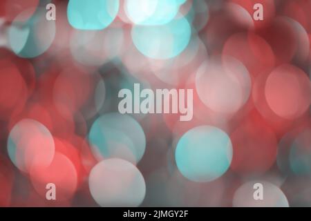 Bokeh lights background, soft focus red and green blurry light spots Stock Photo