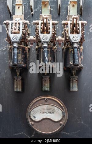 Old rusty ampere meter Stock Photo - Alamy