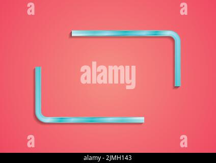 Glossy turquoise quote blank speech bubble abstract design. Vector background Stock Vector