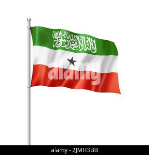 Somaliland flag isolated on white Stock Photo