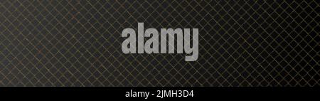 Golden metal fence mesh, pattern of brass wire grid isolated on dark transparent background. Vector realistic background with 3d yellow grate for jail Stock Vector