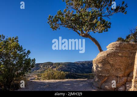 An overlooking view of nature in Tucson, Arizona Stock Photo