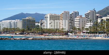 View of the seafront at Marbella Stock Photo - Alamy