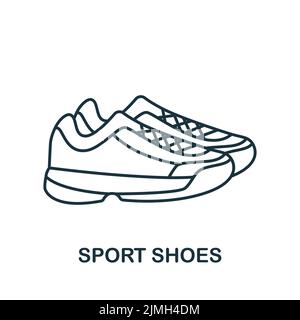 Sport Shoes icon. Monochrome simple Clothes icon for templates, web design and infographics Stock Vector