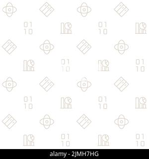 Big data abstract seamless pattern Stock Vector
