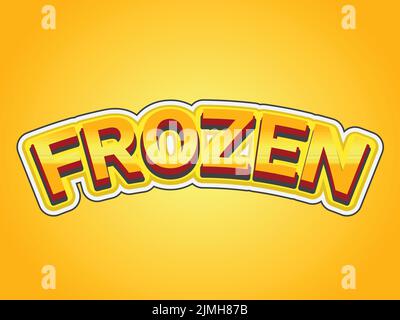 text effect template with 3d bold style use for log Stock Vector