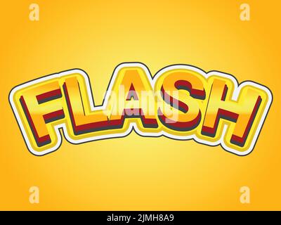 text effect template with 3d bold style use for log Stock Vector