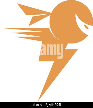 Ninja logo icon design illustration template Stock Vector