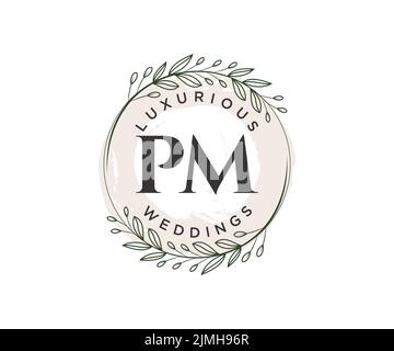wedding p m monogram