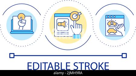 Internet marketing loop concept icon Stock Vector