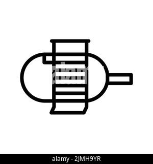 Industrial electric motor olor line icon. Pictogram for web page Stock ...
