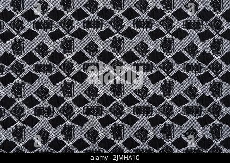 Black material with abstract pattern, a background or texture Stock Photo