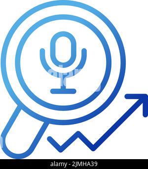 Voice marketing pixel perfect gradient linear vector icon Stock Vector