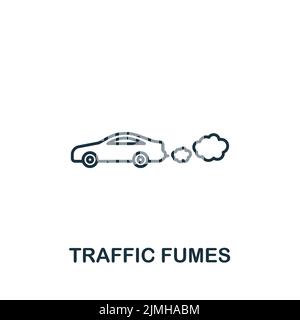 Traffic Fumes icon. Monochrome simple icon for templates, web design and infographics Stock Vector