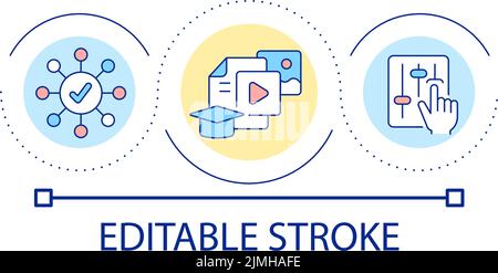Virtual learning environment loop concept icon Stock Vector