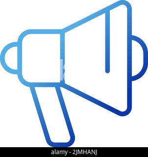 Advertising pixel perfect gradient linear vector icon Stock Vector