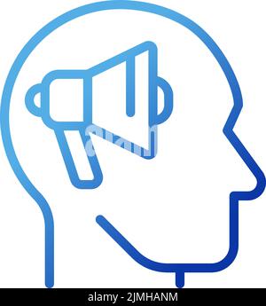 Neuromarketing pixel perfect gradient linear vector icon Stock Vector