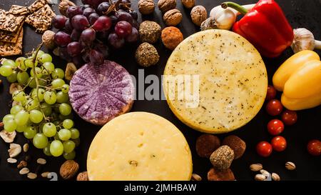 food composition dairy gourmet products cheese Stock Photo