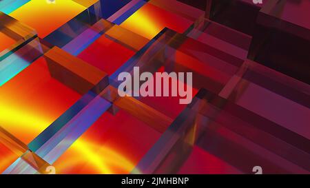 Glossy colorful cubes Stock Photo