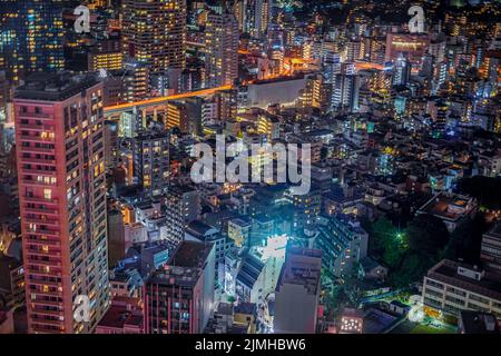 Tokyo night view as seen from Tokyo Tower Stock Photo