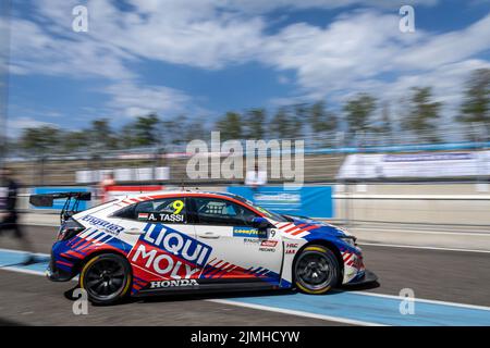 09 TASI Attila (HUN), Équipe LIQUI MOLY Engstler, Honda Civic Type R TCR, action during the WTCR - Race of Alsace Grand Est 2022, 7th round of the 2022 FIA World Touring Car Cup, on the Anneau du Rhin from August 6 to 7 in Biltzheim, France - Photo Alexandre Guillaumot / DPPI Stock Photo