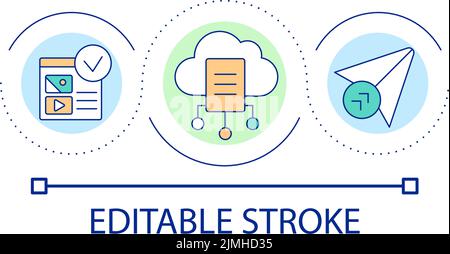 Cloud storage setup loop concept icon Stock Vector
