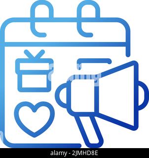 Seasonal marketing pixel perfect gradient linear vector icon Stock Vector