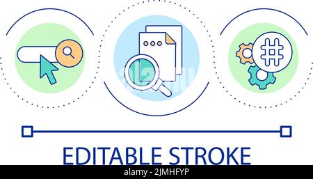 Search engine optimization loop concept icon Stock Vector