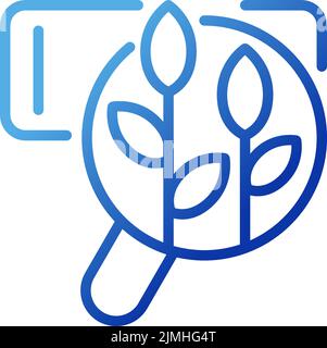 Organic search pixel perfect gradient linear vector icon Stock Vector