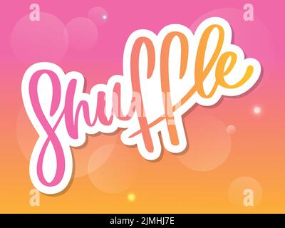 Shuffle dance letter. Abstract modern art design. Banner Stock Vector