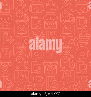 Internet shop abstract seamless pattern Stock Vector