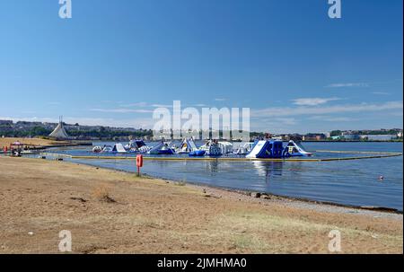 Cardiff Aqua Park inflatable obstacle course and fun water feature ...