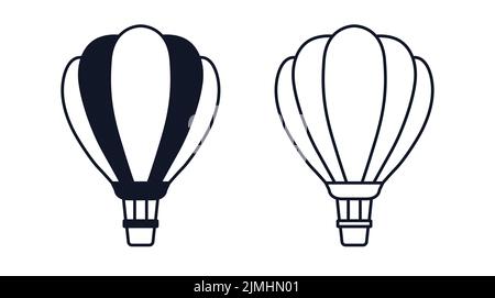 Hot air balloon vector icon Stock Vector