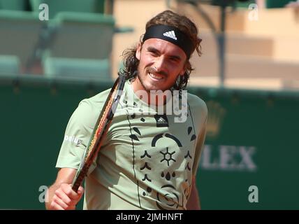 Stefanos Tsitsipas of Grece during the Rolex Monte-Carlo Masters 2022, ATP Masters 1000 tennis tournament on April 15, 2022 at Monte-Carlo Country Club in Roquebrune-Cap-Martin, France - Photo Laurent Lairys / DPPI Stock Photo