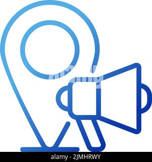 Local marketing pixel perfect gradient linear vector icon Stock Vector
