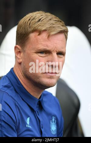 Eddie Howe, manager of Newcastle United during the Premier League match between Newcastle United and Nottingham Forest at St. James's Park, Newcastle on Saturday 6th August 2022. (Credit: Jon Hobley | MI News) Credit: MI News & Sport /Alamy Live News Stock Photo