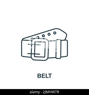 Belt icon. Monochrome simple Clothes icon for templates, web design and infographics Stock Vector