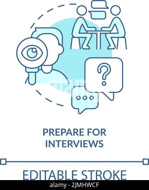 Prepare for interviews concept icon Stock Vector Image & Art - Alamy