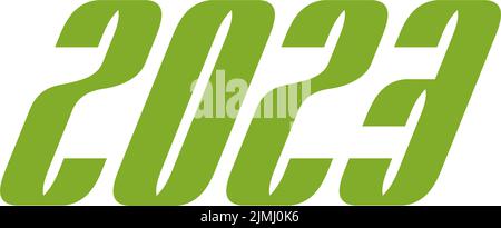 Happy new year 2023 with numbers vector illustration creative style. New year Design for calendar, greeting cards or print. Minimalist design trendy b Stock Vector