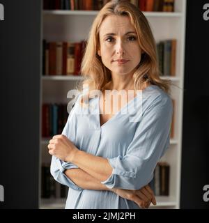 Mid shot woman counselor office Stock Photo