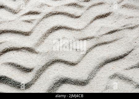Close up sand with wavy lines Stock Photo