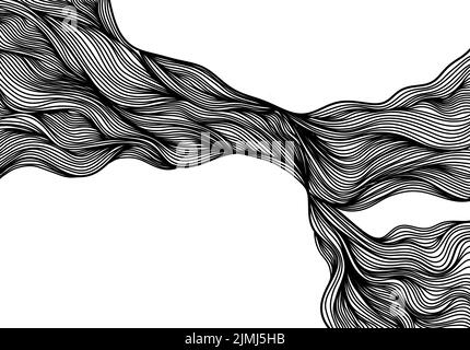 Abstract black and white line arts for logo, background or any other application Stock Vector