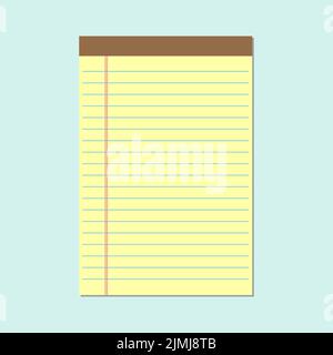 Notepad with yellow sheets icon. Vector illustration Stock Vector