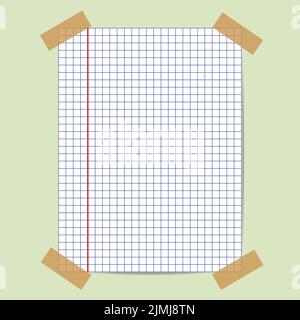 School notebook paper icon. Vector illustration Stock Vector