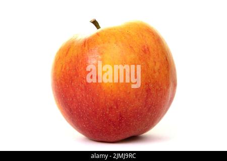 Red and yellow apple on a white background Stock Photo