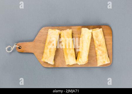 Top view spring rolls Stock Photo