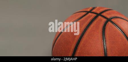 High angle basketball with copy space Stock Photo