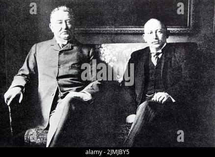 Cecil Rhodes and Alfred Beit, instrumental in the Jameson Raid Stock Photo