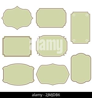 Vector set vintage labels and frame. Vector illustration Stock Vector ...